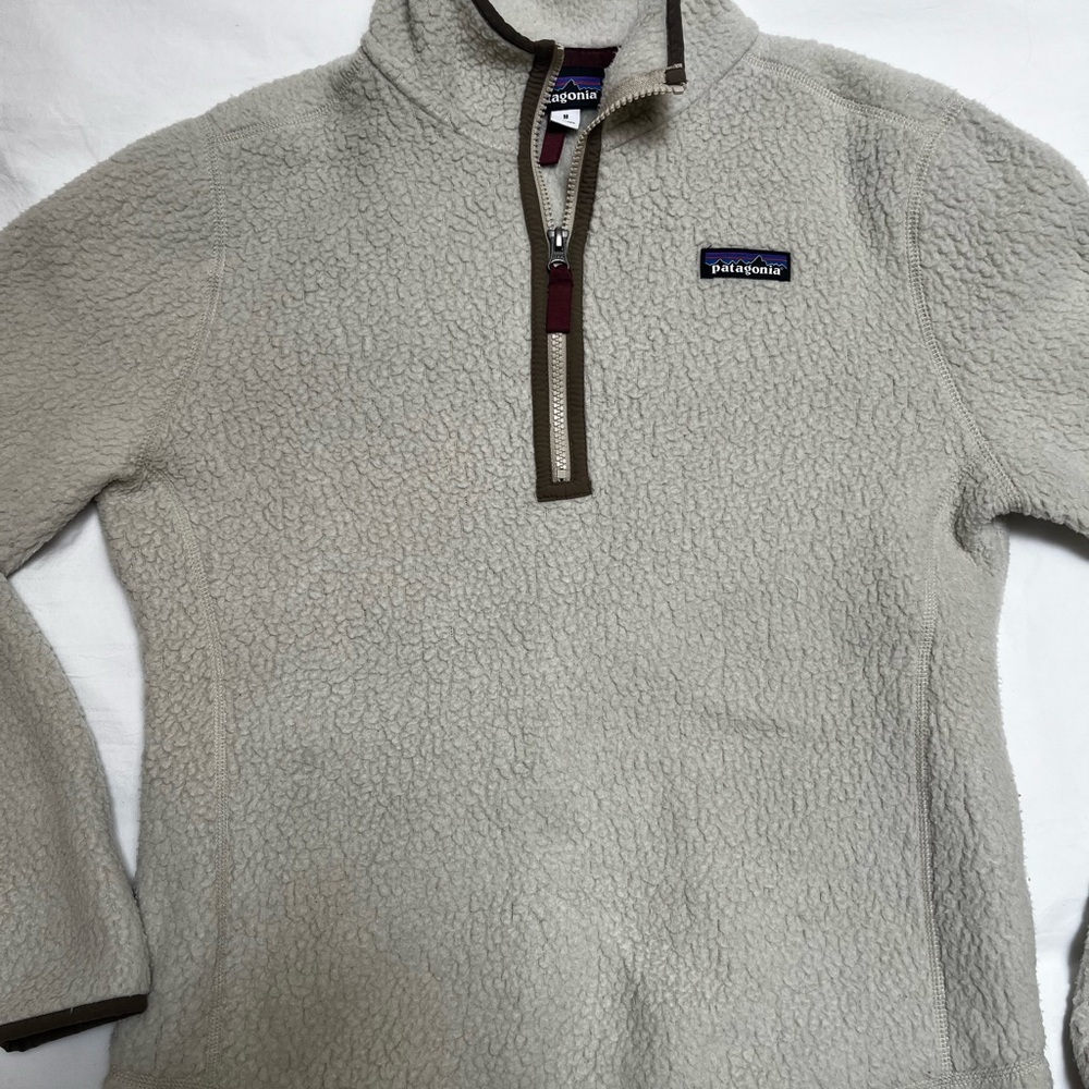 Patagonia Women’s 1/4 Zip-Up Sweater in Cream
